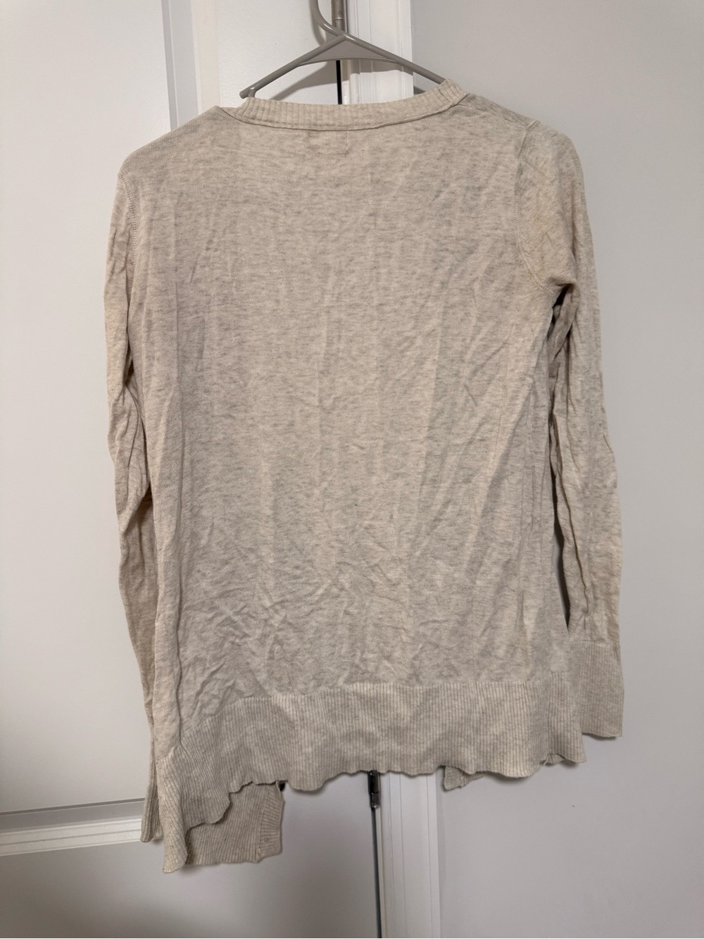 Mossimo Supply Co. Light Beige Long-Sleeve Knit Pullover